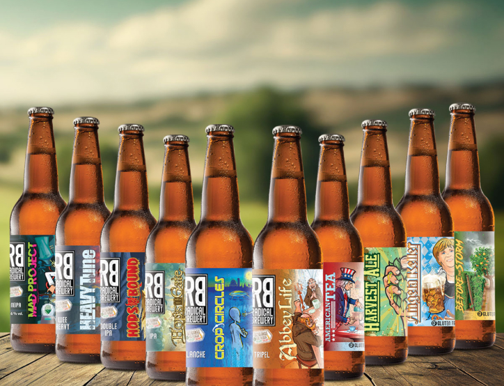 Radical Brewery etichette linea birre